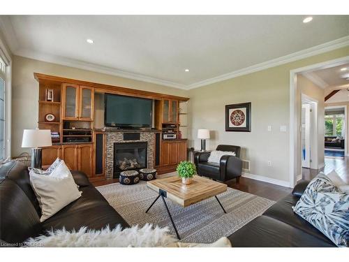 3352 Skipton Lane, Oakville, ON - Indoor Photo Showing Living Room With Fireplace