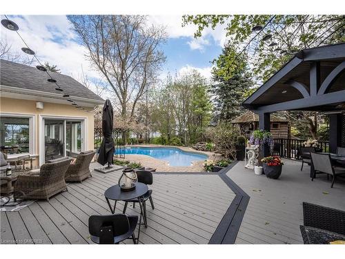 22 Arkendo Drive, Oakville, ON - Outdoor With In Ground Pool With Deck Patio Veranda With Exterior