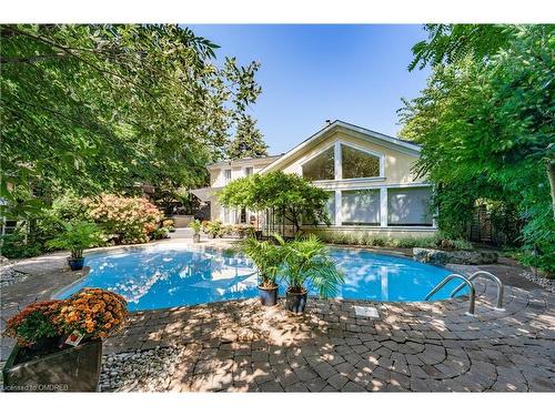22 Arkendo Drive, Oakville, ON - Outdoor With In Ground Pool With Backyard