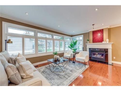 1216 Holton Heights Drive, Oakville, ON - Indoor Photo Showing Living Room With Fireplace