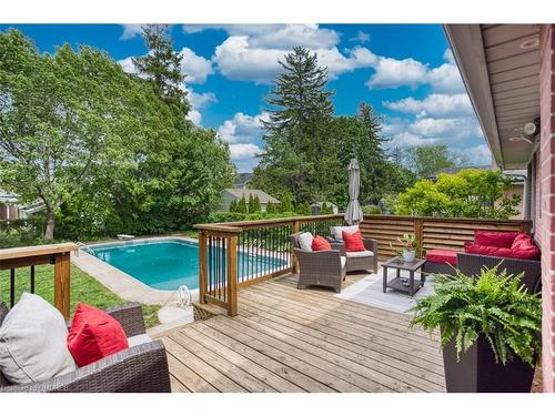 583 Taplow Crescent, Oakville, ON - Outdoor With In Ground Pool With Deck Patio Veranda