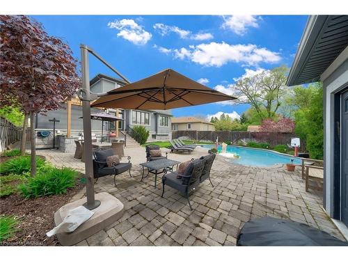 1330 Tansley Drive, Oakville, ON - Outdoor With In Ground Pool With Deck Patio Veranda