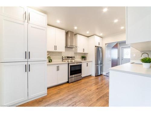 22 Harvey Street, Hamilton, ON - Indoor Photo Showing Kitchen With Stainless Steel Kitchen