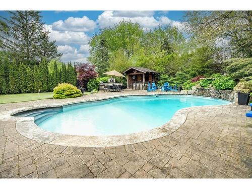 5112 Bayfield Crescent, Burlington, ON - Outdoor With In Ground Pool With Deck Patio Veranda With Backyard