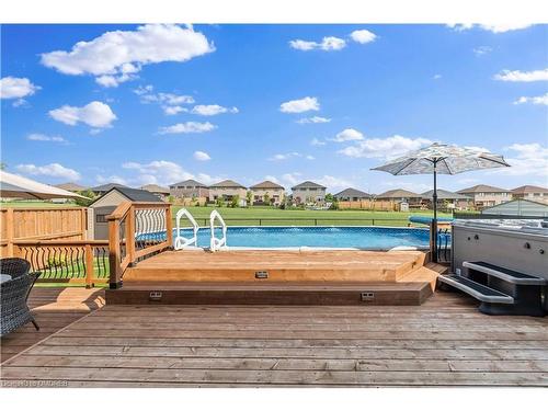 24 Kipling Drive, Belleville, ON - Outdoor With Above Ground Pool With Deck Patio Veranda