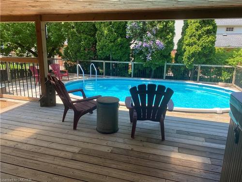 13 Boese Court, St. Catharines, ON - Outdoor With Above Ground Pool With Deck Patio Veranda