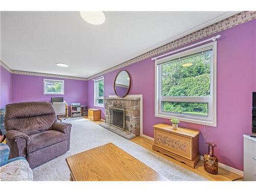 33 Greystone Crescent, Brampton, ON - Indoor Photo Showing Living Room With Fireplace