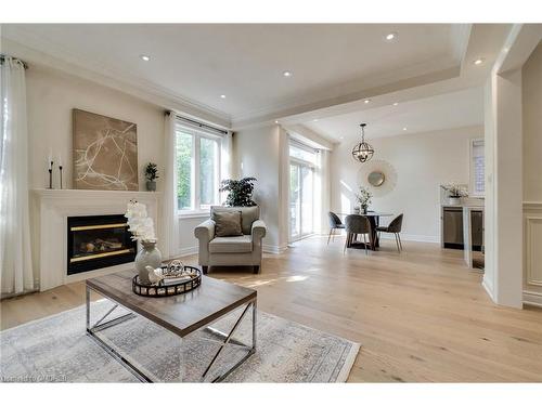 3306 Timeless Drive, Oakville, ON - Indoor Photo Showing Living Room With Fireplace