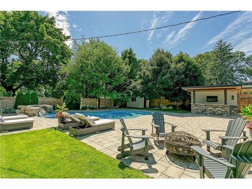 1386 Willowdown Road, Oakville, ON - Outdoor With In Ground Pool With Deck Patio Veranda With Backyard