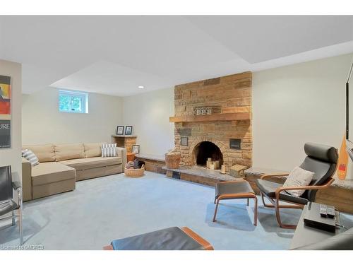 1152 Surrey Court, Mississauga, ON - Indoor Photo Showing Living Room With Fireplace
