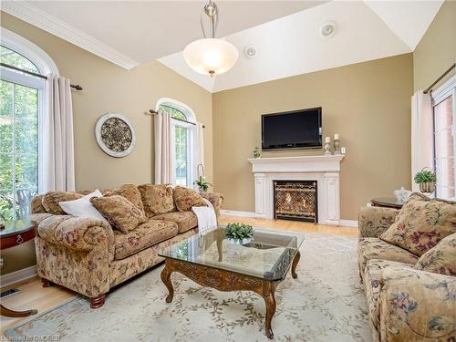 15 Trillium Terrace, Halton Hills, ON - Indoor Photo Showing Living Room With Fireplace