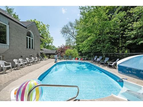 810 Belhaven Crescent, Burlington, ON - Outdoor With In Ground Pool With Backyard