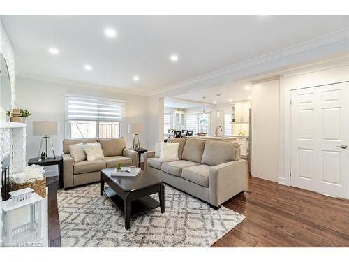 800 Clements Drive, Milton, ON - Indoor Photo Showing Living Room With Fireplace