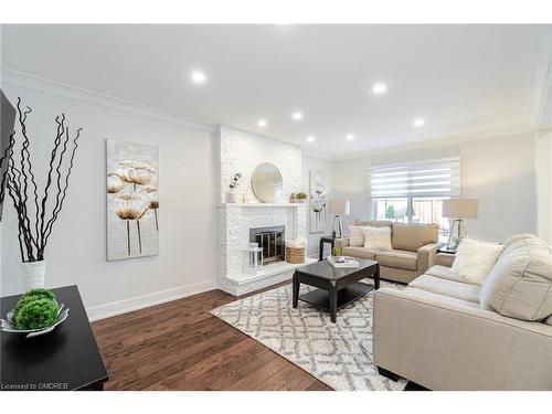 800 Clements Drive, Milton, ON - Indoor Photo Showing Living Room With Fireplace