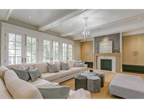 27 Park Avenue, Oakville, ON - Indoor Photo Showing Living Room With Fireplace