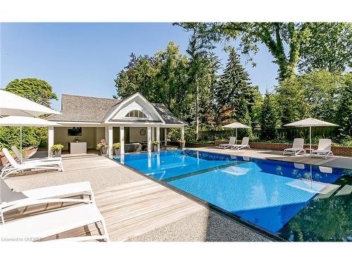 27 Park Avenue, Oakville, ON - Outdoor With In Ground Pool With Backyard