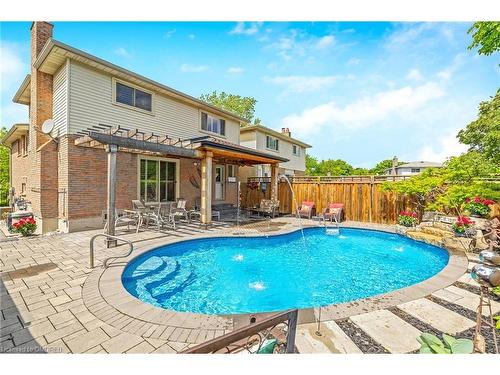 839 Merritt Drive, Milton, ON - Outdoor With In Ground Pool With Deck Patio Veranda With Backyard