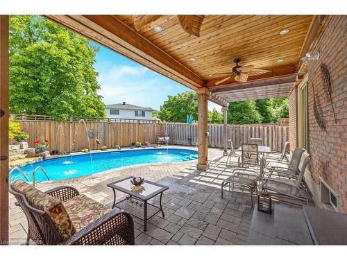 839 Merritt Drive, Milton, ON - Outdoor With In Ground Pool With Deck Patio Veranda