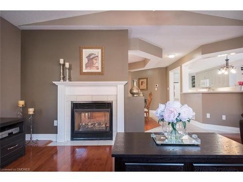 53 National Crescent, Brampton, ON - Indoor Photo Showing Living Room With Fireplace