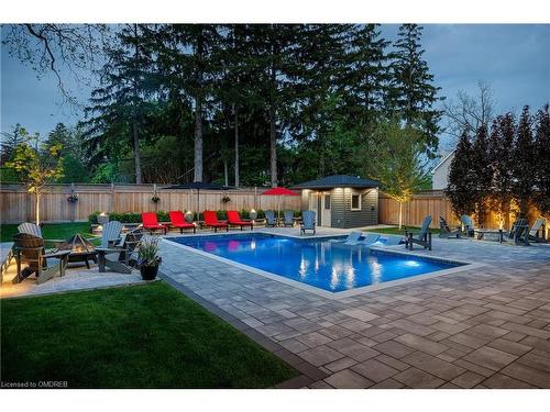 125 Suffolk Avenue, Oakville, ON - Outdoor With In Ground Pool With Deck Patio Veranda With Backyard