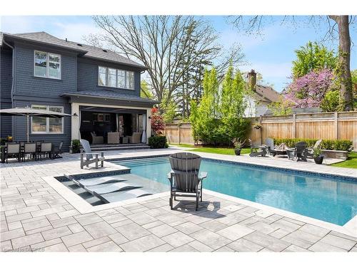 125 Suffolk Avenue, Oakville, ON - Outdoor With In Ground Pool With Deck Patio Veranda With Backyard