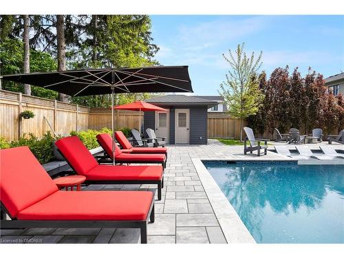 125 Suffolk Avenue, Oakville, ON - Outdoor With In Ground Pool With Deck Patio Veranda