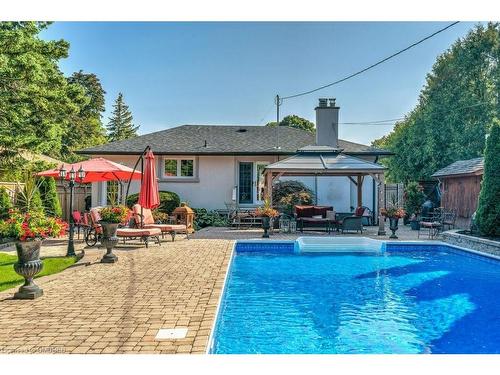 371 Strathcona Drive, Burlington, ON - Outdoor With In Ground Pool With Deck Patio Veranda With Backyard
