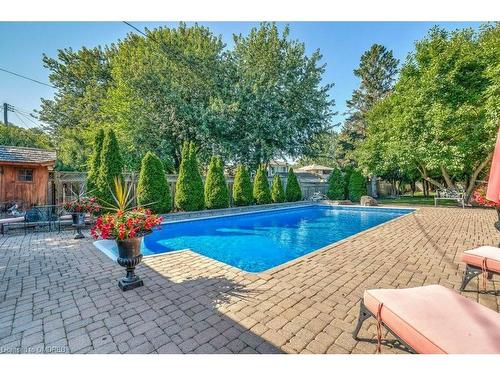 371 Strathcona Drive, Burlington, ON - Outdoor With In Ground Pool With Deck Patio Veranda With Backyard