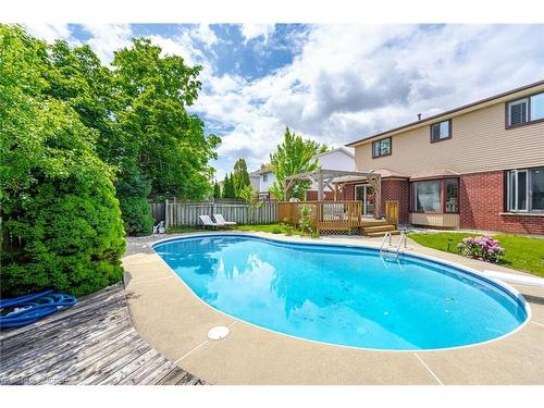 1419 Headon Road, Burlington, ON - Outdoor With In Ground Pool With Deck Patio Veranda With Backyard