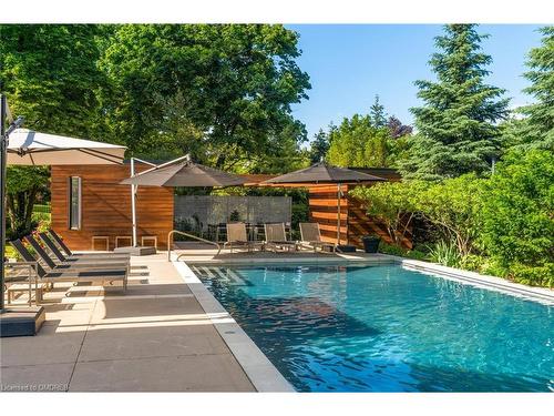 1 Banfield Street, Paris, ON - Outdoor With In Ground Pool With Backyard