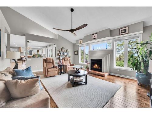 1201 Concession 2 Road, Niagara-On-The-Lake, ON - Indoor Photo Showing Living Room With Fireplace