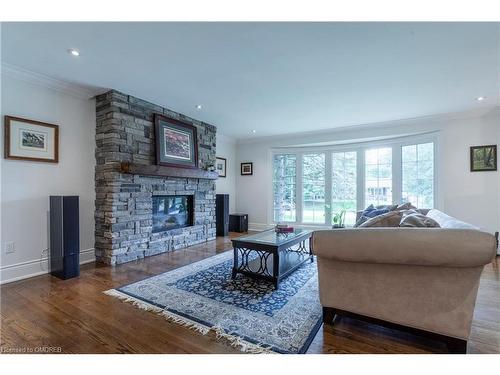 165 Walby Drive, Oakville, ON - Indoor Photo Showing Living Room With Fireplace