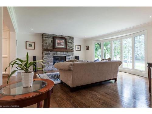 165 Walby Drive, Oakville, ON - Indoor Photo Showing Living Room With Fireplace