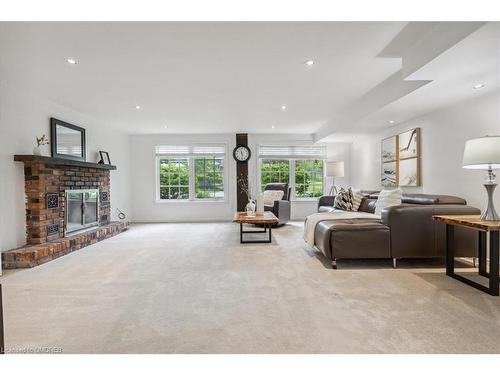 222 Alscot Crescent, Oakville, ON - Indoor Photo Showing Living Room With Fireplace