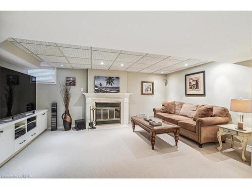 1301 Bunsden Avenue, Mississauga, ON - Indoor Photo Showing Basement With Fireplace