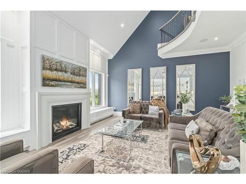 161 Perryman Court, Erin, ON - Indoor Photo Showing Living Room With Fireplace