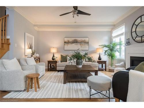 416 Baylis Court, Milton, ON - Indoor Photo Showing Living Room With Fireplace