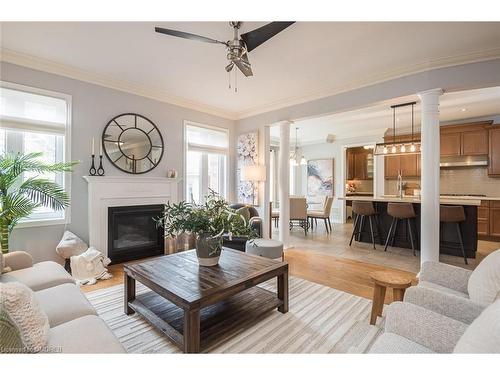 416 Baylis Court, Milton, ON - Indoor Photo Showing Living Room With Fireplace