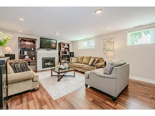 5293 Spruce Avenue, Burlington, ON - Indoor Photo Showing Living Room With Fireplace
