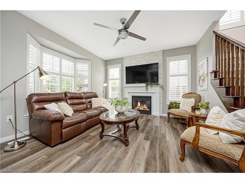 87 Horton Walk, Cambridge, ON - Indoor Photo Showing Living Room With Fireplace