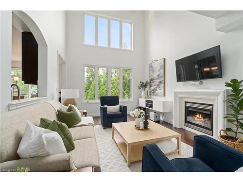 89 Foxtail Court, Georgetown, ON - Indoor Photo Showing Living Room With Fireplace