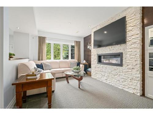 89 Foxtail Court, Georgetown, ON - Indoor Photo Showing Living Room With Fireplace