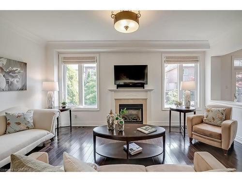 2245 Millstone Drive, Oakville, ON - Indoor Photo Showing Living Room With Fireplace