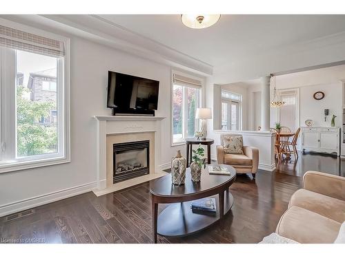 2245 Millstone Drive, Oakville, ON - Indoor Photo Showing Living Room With Fireplace