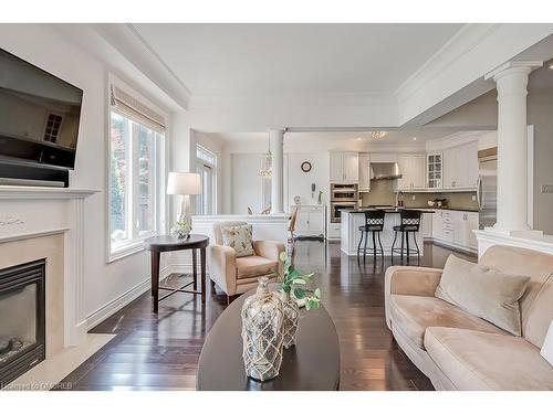 2245 Millstone Drive, Oakville, ON - Indoor Photo Showing Living Room With Fireplace