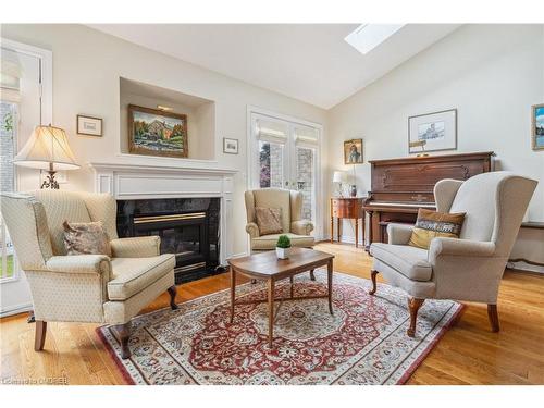 2073 Pinevalley Crescent, Oakville, ON - Indoor Photo Showing Living Room With Fireplace