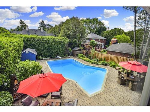 4504 Hawthorne Drive, Burlington, ON - Outdoor With In Ground Pool With Deck Patio Veranda With Backyard