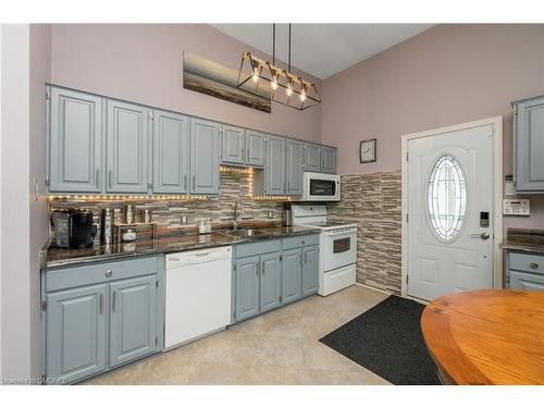 164 Prince Charles Drive, Georgetown, ON - Indoor Photo Showing Kitchen With Double Sink