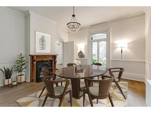 349 Trafalgar Road, Oakville, ON - Indoor Photo Showing Dining Room With Fireplace