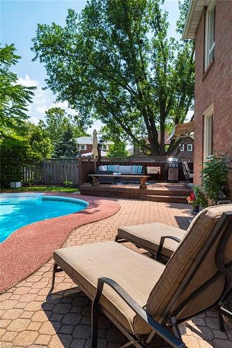 386 Northwood Drive, Oakville, ON - Outdoor With In Ground Pool With Deck Patio Veranda